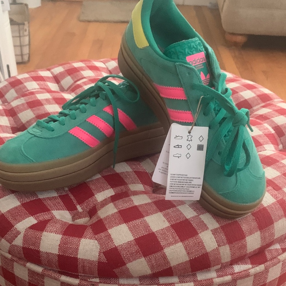 adidas Green and Pink Athletic Shoes